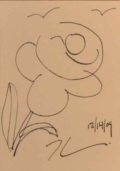 null Jeff Koons (1955) 

Flower and bird, 2009.

Dessin au feutre noir sur papier...
