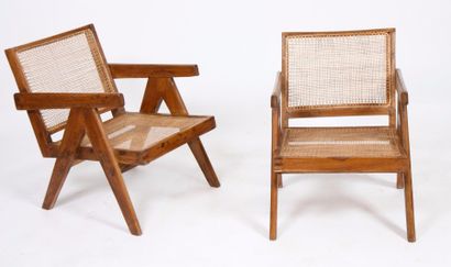 null Pierre JEANNERET (1896-1967)

Ensemble de deux fauteuils «Easy Armchairs».

En...