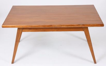 null Pierre JEANNERET (1896-1967)

Rare table à manger, variante à pieds type "Fuseaux"...