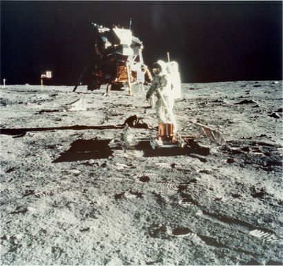 NASA - 1969 Apollo 11. 1ère présence de l'Homme sur la lune le 20 juillet 1969. Buzz...