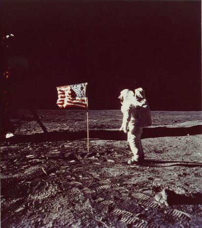 NASA - 1969 Apollo 11. 1ère présence de l'Homme sur la lune le 20 juillet 1969. Buzz...