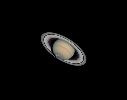 null NASA Vue de la planète Saturne par le télescope Hubble. Juin 2014. Tirage chromogénique...