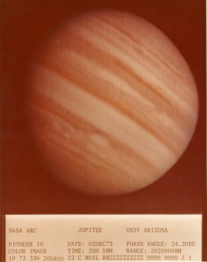 null NASA Une des première vue historique de la planète Jupiter par la sonde Pioneer...