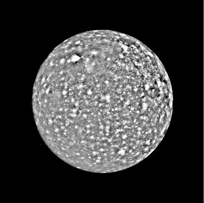 null NASA Première vue de la plus grande lune de Jupiter Callisto réalisée par la...