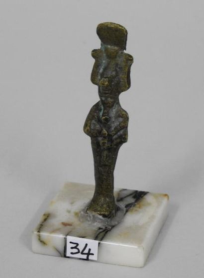 null Dieu Osiris. Bronze. Style de la Basse Epoque.
H: 8cm.
