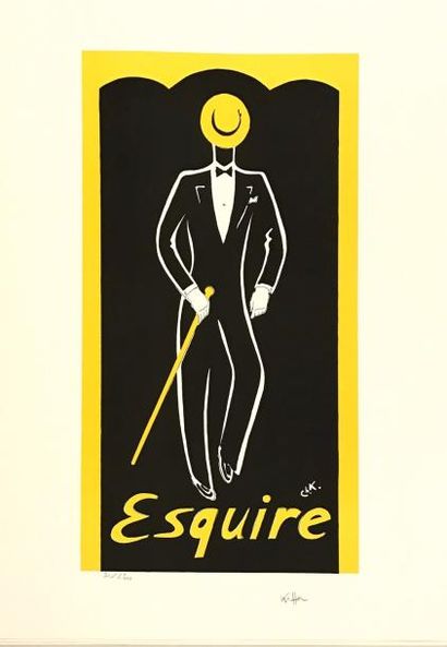 null Charles Kiffer 

Affiche sérigraphique pour Esquire Maurice Chevalier signée...