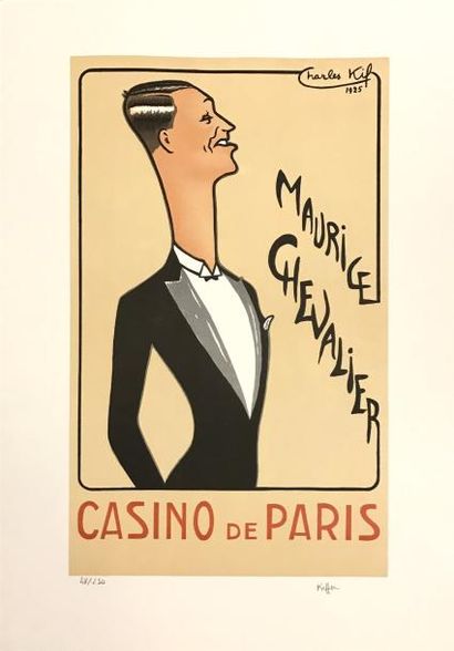 null Charles Kiffer 

Maurice Chevalier au Casino de Paris, 1925 

Sérigraphie signée...