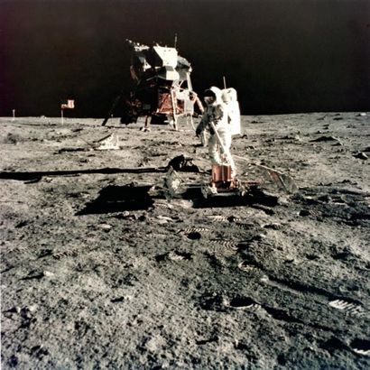 null Nasa. Apollo 11. 1ère présence de l'Homme sur la lune le 20 juillet 1969. Buzz...