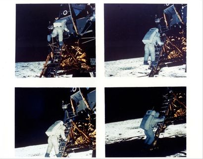 null Nasa. Apollo 11. Rare. Séquence photographique de la descente du module lunaire...