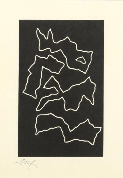 HANS ARP (1886-1966) Sans titre
Lithographie
Signée en bas à droite
20 x 12,5 cm