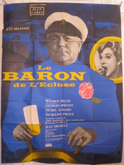 null LE BARON DE L'ECLUSE (1959) de Jean Delannoy avec Jean Gabin Affiche 1,20 x...