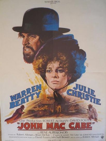 null JOHN MAC CABE (1971) de Robert Altman avec Warren Beatty, Julie Christie Affichette...