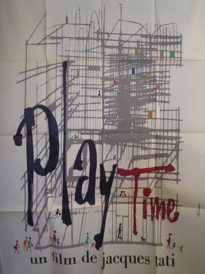 null PLAYTIME (1967) de et avec Jacques Tati, Barbara Dennek Affiche 1,20 x 1,60...