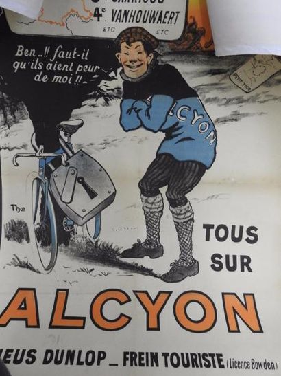 null Vélo. Affiche. Tour de France 1910. "Tous sur Alcyon". Après la victoire totale...