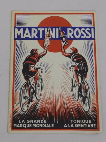 null Vélo. Tour de France. Plaquette dépliant: Martini-Rossi/L'Auto: "Grand concours...