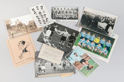 null 1930-1950. Racing Club de Paris. 8 documents : a) 4 photos de presse légendées...