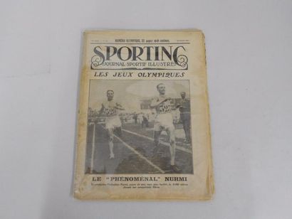 null Jeux Olympiques 1924. Numéro de "Sporting" 702 (16/7/1924). Avec Nurmi à la...