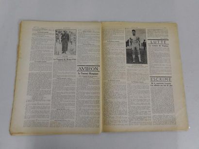 null Jeux Olympiques 1924. Numéro de "Sporting" 702 (16/7/1924). Avec Nurmi à la...