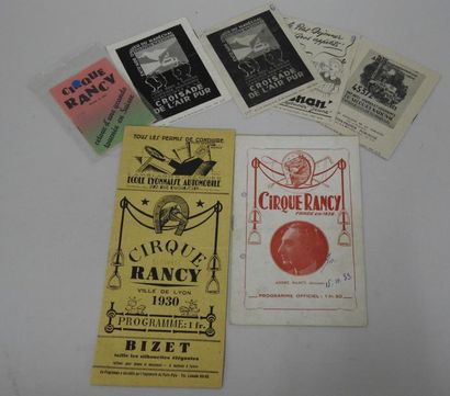 Cirque Rancy. Sept programmes de 1930 à 44...