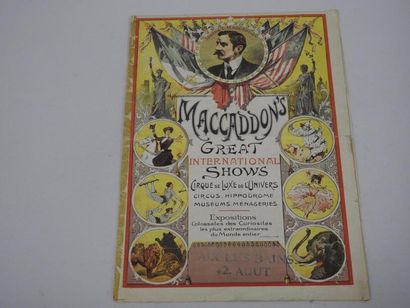 Maccaddon's great international Shows. Cirque...