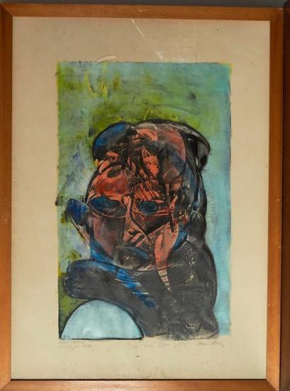 Henri Ron (XX°) «Autoportrait»
Monotype signé en bas à droite et titré à gauche.
Dédicacé...