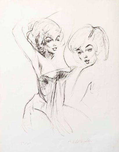 VIDAL QUADRAS Alejo (1919 - 1994) «Maryline Monroe»
Lithographie signée et numérotée...