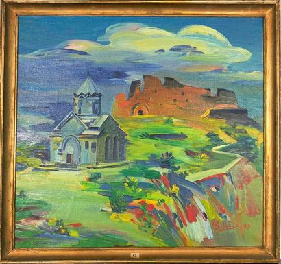 Grigoritch Alexandre (1927) (école russe) «Ambert»
Huile sur toile signée et titrée...