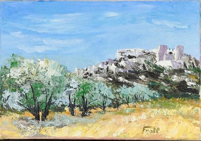 Jouve (XX°) «Paysage de Provence»
Huile sur toile signée en bas à droite. 40 x 50...