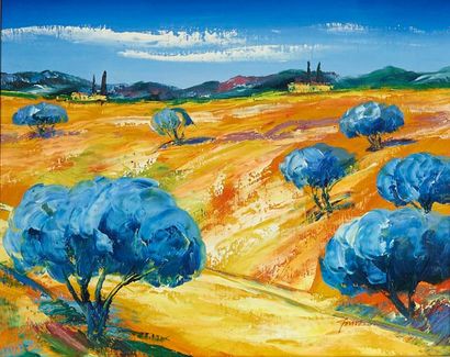 Jouve (XX°) «Paysage de Provence»
Huile sur toile signée en bas à droite. 40 x 50...