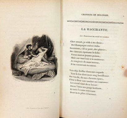 Pierre Jean de BERANGER (1780-1857) «Chansons»
Paris, Perrotin, Guillaumin, Bigot...