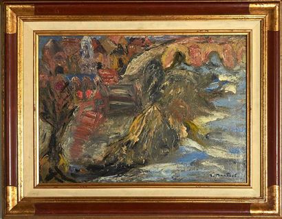Monteil (Louis Jacques dit) (1897-) «Paysage»
Huile sur toile signée en bas à droite.
33...