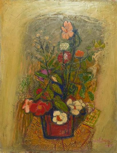 Jean VOLANG «Bouquet de fleurs»
Huile sur panneau signée en bas à droite.
64 x 50...