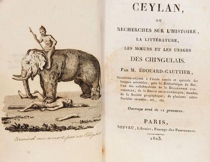 Edouard Gauthier d'Arc (1799-1843) «Ceylan ou recherches sur l'histoire, la littérature,...