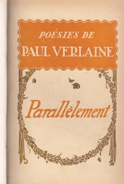 Paul VERLAINE (1844-1896) «Parallèlement» Paris, Albert Meissein, 1921.
Edition in-4...
