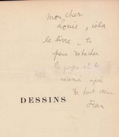 Jean COCTEAU (1889-1963) «Dessins» Paris, Stock, 1923.
Edition originale In-4 broché...