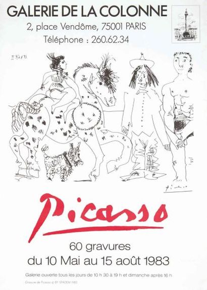 null Affiche Picasso: «Picasso». Galerie de la Colonne. Paris. 60 gravures. 1983.
61...
