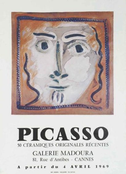 null Affiche Picasso: «Picasso 50 céramiques originales Galerie Madoura» 1969
52...