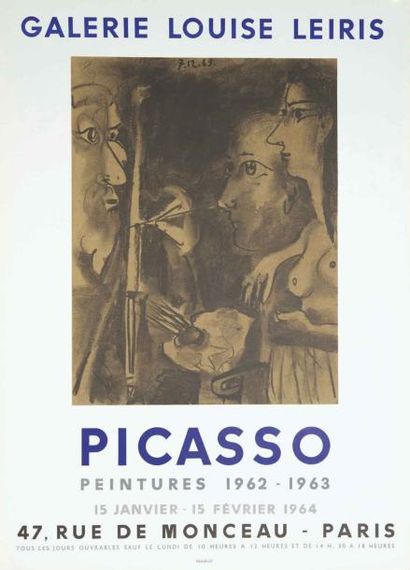 null Affiche Picasso: «Picasso Peintures 1962-1963» Galerie Louise Leiris 1964
65...