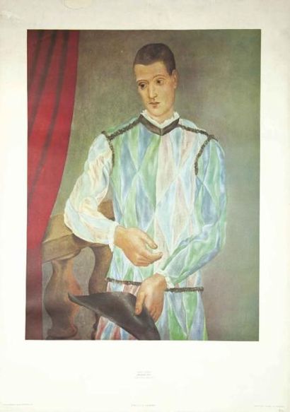 null Affiche Picasso: Musée Picasso Barcelona: «Arlequin 1917»
Affiche lithographiée...
