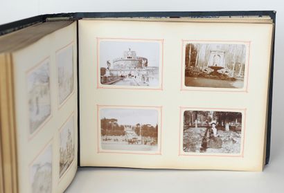 null Très bel album photographique des années 1900: Album sous reliure en percaline...