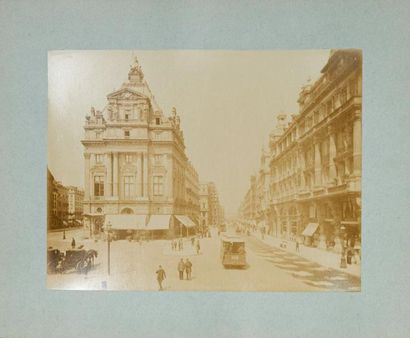 null Bel ensemble de photos sur papier albuminé circa 1900: 2 paysages de Paris (21,5...