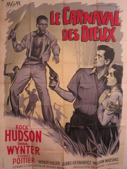 null LE CARNAVAL DES DIEUX (1957) de Richard Brooks avec Rock Hudson, Sidney Poitier...