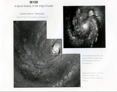null Nasa. Observation de la galaxie en spirale M100 dans la nébuleuse de la Vierge....