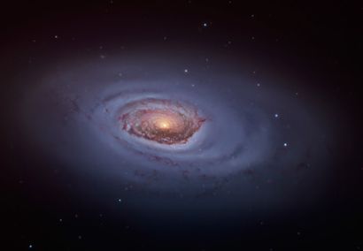 null Photographie astrophysique depuis la Terre montrant la galaxie M64. Circa 2010....