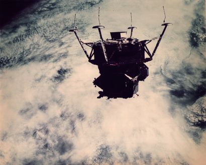 null Nasa. Le module lunaire dans sa configuration d'atterissage au cours de la mission...