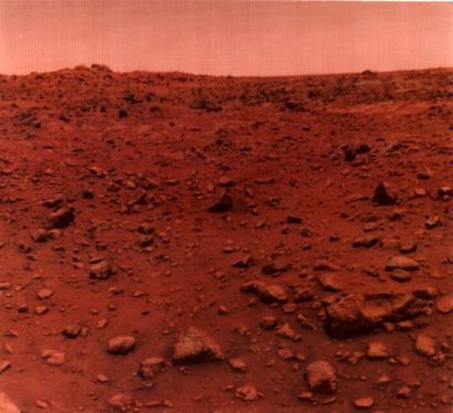 null Nasa. Rare. Première photographie historique en couleur de la planète Mars transmise...