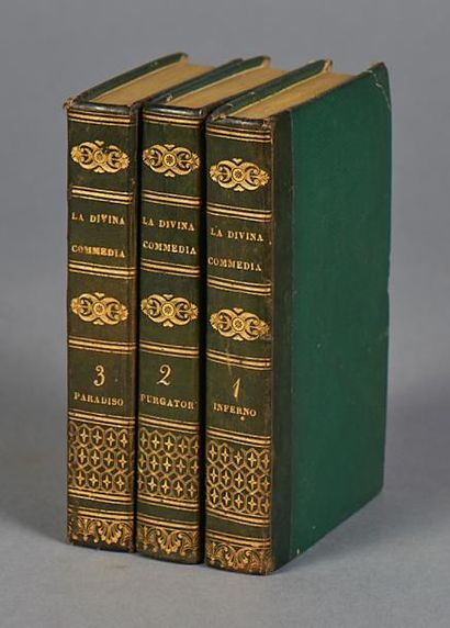 DANTE «La Divina commedia» Torino, Presso Guiseppe Pompa, 1810. Petite édition italienne...