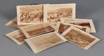null Algérie - Chéchar 1917, 9 cartes postales photographiques, mentions manuscrites...