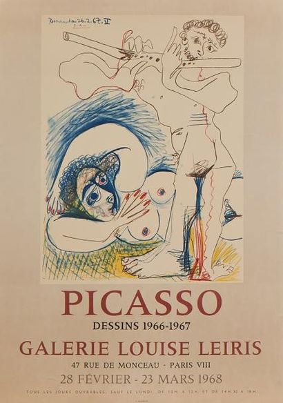 PICASSO Pablo (1881-1973) 3 Affiches dont: «Peintures 1962-1963» Galerie Louise Leiris...