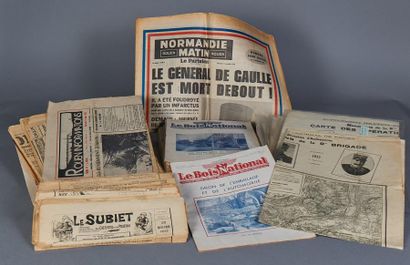 null Revue ‘Le bois national» 33 numéros.
On y joint un lot de journaux hebdomadaires...